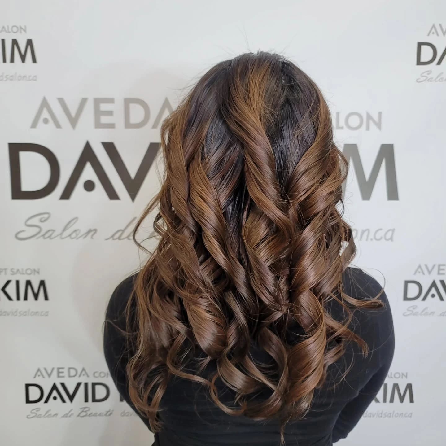 Brown curly hair styling